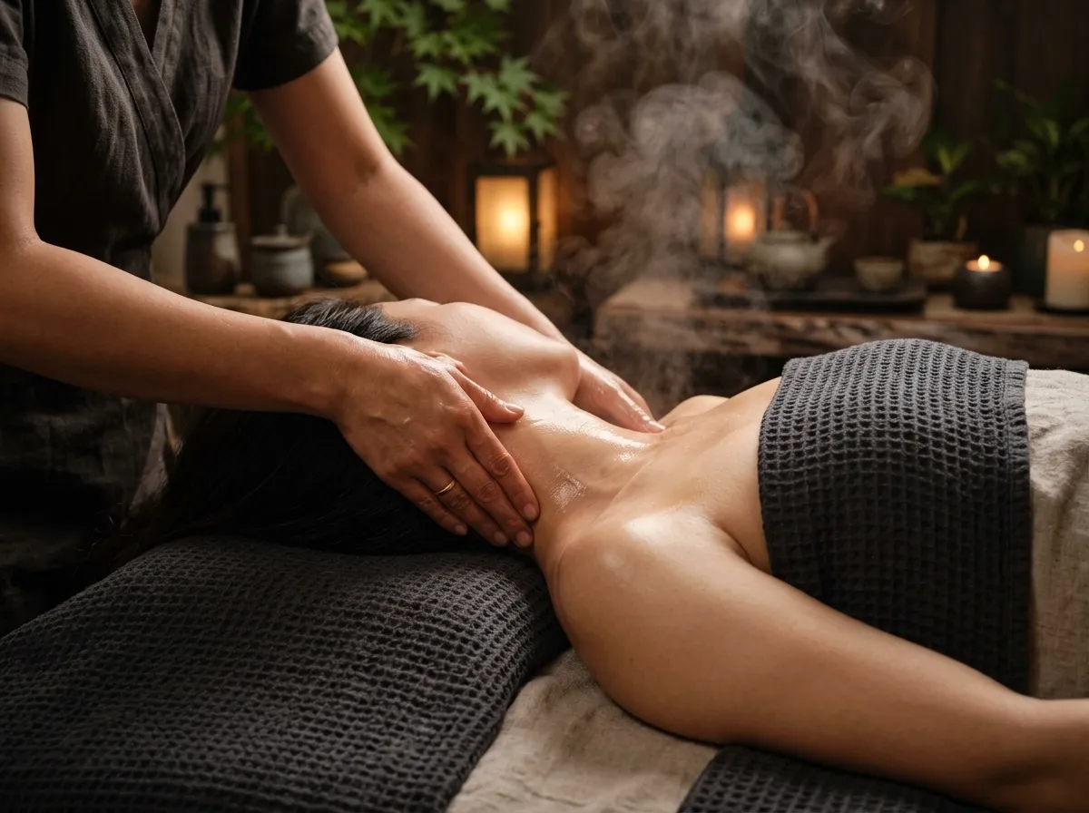 Neck and shoulder acupressure
