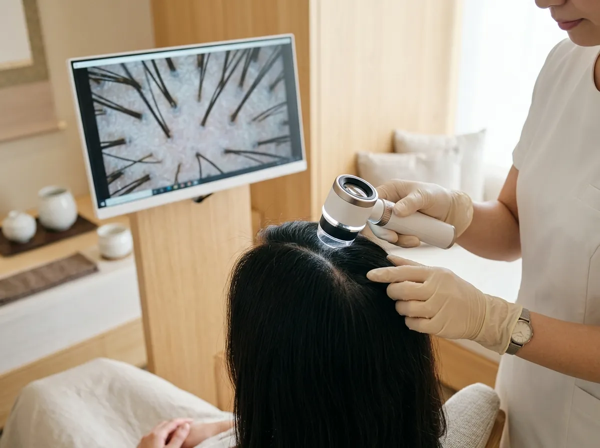 Scalp analysis microscope